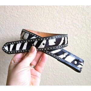 3D Brand Western Belt Studded Calfhair Toddler Unisex Size Small 25in